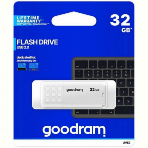 Флеш-накопичувач USB2.0 32GB Goodram UME2 White (UME2-0320W0R11)