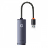 Перехідник Baseus Lite Series Ethernet 1000Mbps (USB to RJ45) gray Купити в Україні