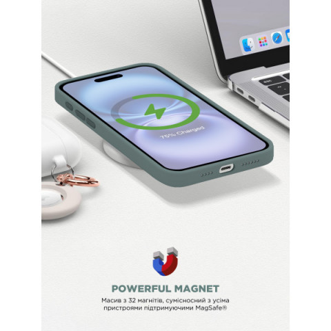 Чохол ArmorStandart ICON2 MagSafe для Apple iPhone 16 Lake Green (ARM81313)