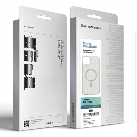 Чохол ArmorStandart Glow Magsafe для Apple iPhone 14 Plus Transparent (ARM69723)