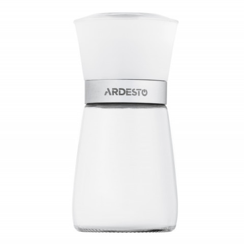 Млинок для солі та перцю Ardesto Gemini, 180мл, скло, нержавіюча сталь, прозорий