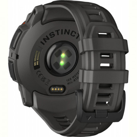 Смарт-годинник Garmin Instinct 3 50mm Solar Black with Charcoal Silicone Band (010-02935-40)