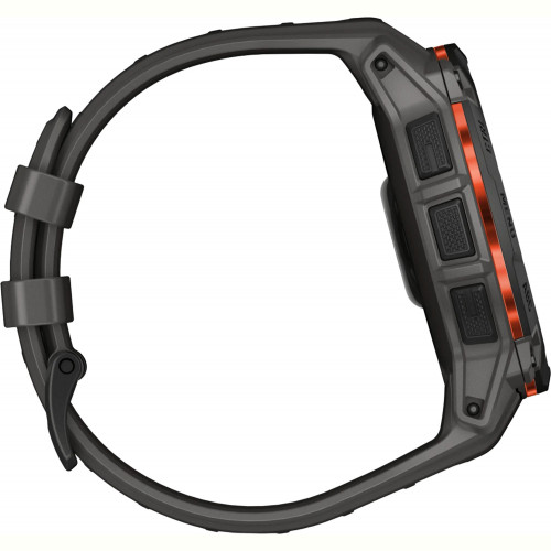 Смарт-годинник Garmin Instinct 3 50mm Solar Black with Charcoal Silicone Band (010-02935-40)