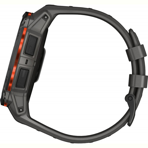 Смарт-годинник Garmin Instinct 3 50mm Solar Black with Charcoal Silicone Band (010-02935-40)