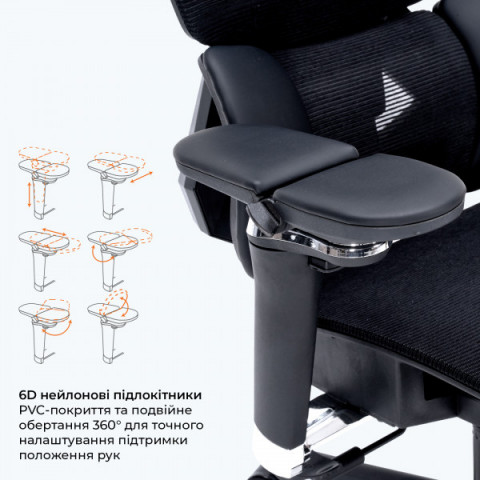 Крісло ігрове GamePro EDGE GC820MB Black Купити в Україні