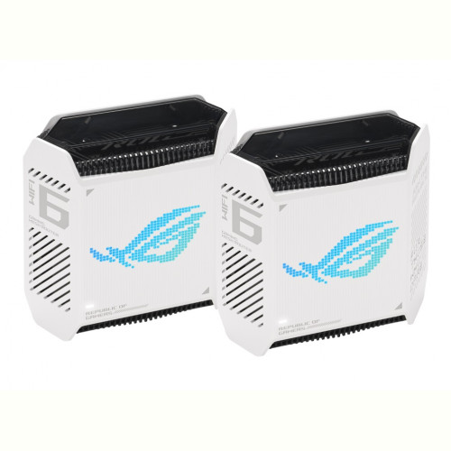 Бездротовий маршрутизатор Asus ROG Rapture Gaming Mesh System GT6 White 2pk (GT6-W-2-PK/90IG07F0-MU9A40)