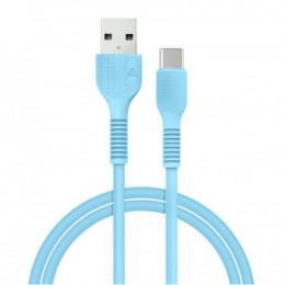 Кабель ACCLAB AL-CBCOLOR-T1BL USB-USB Type-C 1.2м Blue (1283126518249)