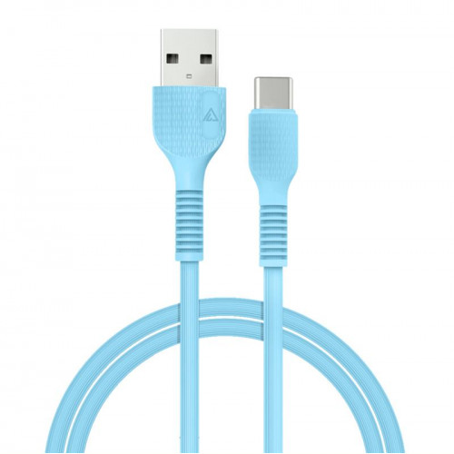 Кабель ACCLAB AL-CBCOLOR-T1BL USB-USB Type-C 1.2м Blue (1283126518249)
