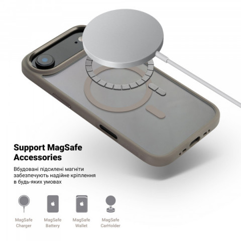 Чохол ArmorStandart Unit MagCase для Apple iPhone 17 Air Titanium Grey (ARM86309)