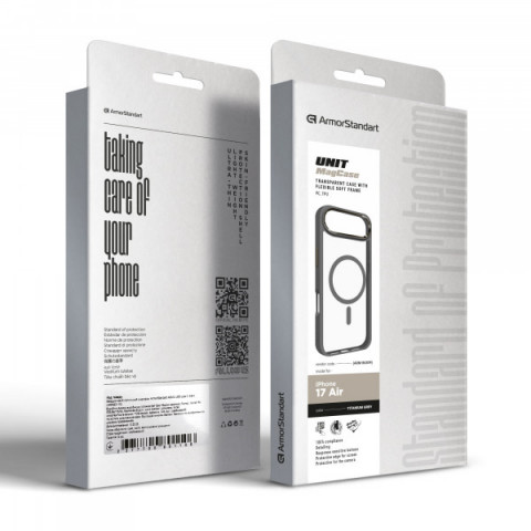 Чохол ArmorStandart Unit MagCase для Apple iPhone 17 Air Titanium Grey (ARM86309)