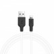 Кабель Lightning Hoco X21 Silicone Lightning 1m Black/White Купити в Україні