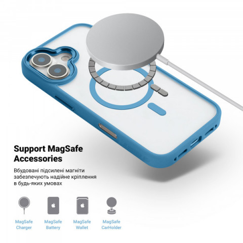 Чохол ArmorStandart Unit MagSafe для Apple iPhone 16 Plus Sky Blue (ARM79294)