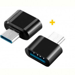 Адаптер XoKo AC-040 USB-USB Type-C Black 2шт (XK-AC040-BK2)