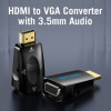 Адаптер Vention HDMI - VGA-3.5мм (M/F), Black (AIDB0)