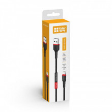 Кабель ColorWay USB - Lightning (M/M), 2.4 А, 1 м, Black (CW-CBUL064-BK)