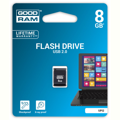 Флеш-накопичувач USB 8GB GOODRAM UPI2 (Piccolo) Black (UPI2-0080K0R11)