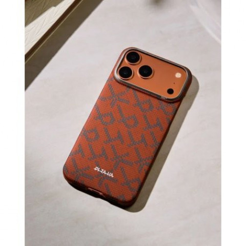 Чохол Pitaka Edge Ultra-Slim для iPhone 17 Pro Monogram Blue/Orange (KI1703PTK)