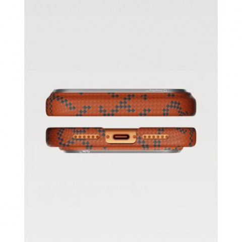 Чохол Pitaka Edge Ultra-Slim для iPhone 17 Pro Monogram Blue/Orange (KI1703PTK)