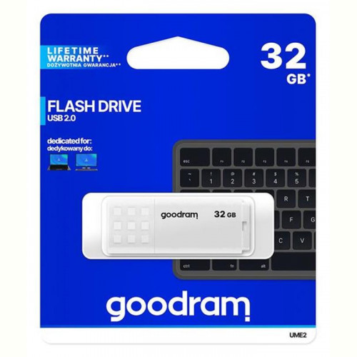 Флеш-накопичувач USB 16GB GOODRAM UME2 White (UME2-0160W0R11)