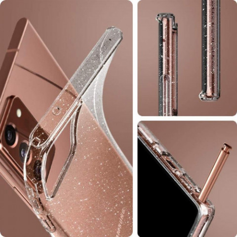 Чохол-накладка Spigen Liquid Crystal Glitter для Samsung Galaxy Note20 Ultra SM-N985 Crystal Quartz (ACS01390)