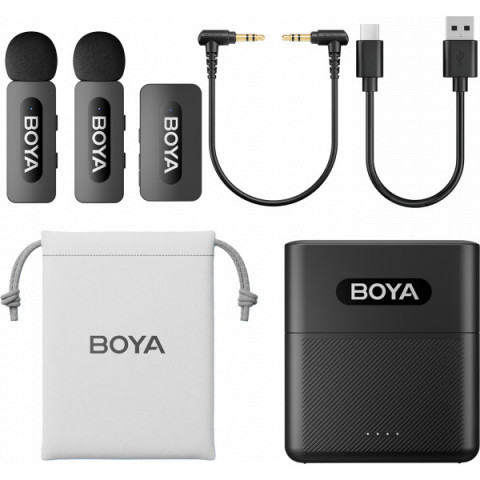 Бездротовий петличний мікрофон BOYA BY-V35 TRS for camera Black Купити в Україні