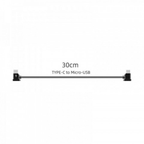 Кабель Goojodoq Type-C-MicroUSB для пульта квадрокоптера DJI Mavic Mini 2 3 Air 2 2S 0.30m Black (1005003924406600-30TM)