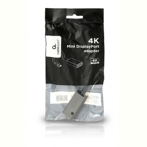 Адаптер Cablexpert (A-mDPM-DPF4K-01), MiniDisplayPort-DisplayPort, 0.15м, чорний