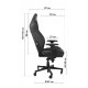 Геймерське крісло GT Racer X-8009 Fabric Dark Gray/Black XL