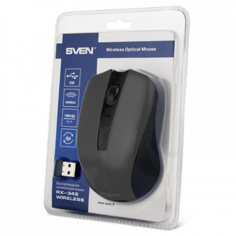Мишка бездротова Sven RX-345W Grey USB