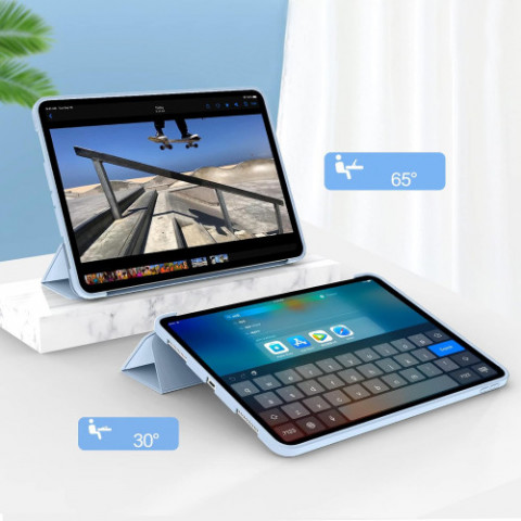 Чохол-книжка BeCover Tri Fold Soft TPU Silicone для Apple iPad Pro Pro 13" M4 2024 Light Blue (711753)