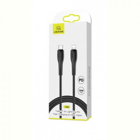 Кабель Usams US-SJ405 USB Type-C - Lightning, 1 м, Black (SJ405USB01)