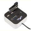 Концентратор USB 2.0 Frime 3хUSB2.0, SD, MS, TF Black/White (FHC-AllinOne3p2W)