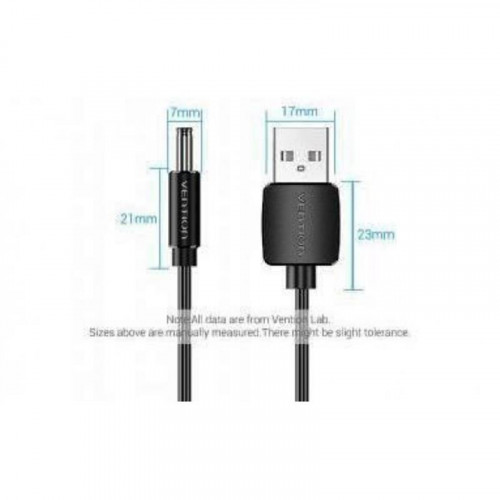 Кабель Vention USB - DC 3.5 мм (M/M), 1 м, Black (CEXBF)