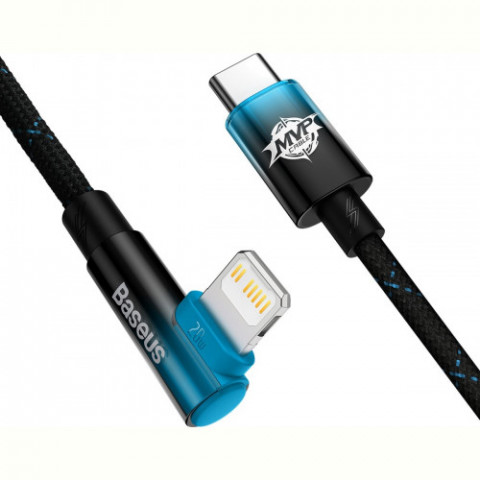 Кабель Baseus MVP 2 USB Type-C - Lightning (M/M), 20W, 1 м Black/Blue (CAVP000221)