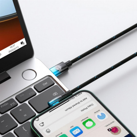 Кабель Baseus MVP 2 USB Type-C - Lightning (M/M), 20W, 1 м Black/Blue (CAVP000221)