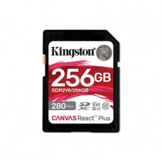 Карта пам`яті SDXC 256GB UHS-II/U3 Class 10 Kingston Canvas React Plus V60 SD R280/W150MB/s (SDR2V6/256GB)
