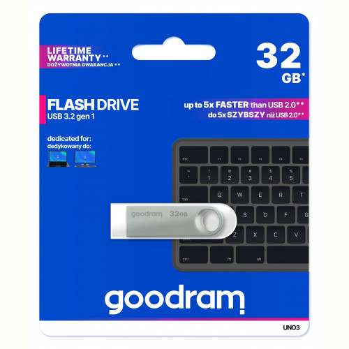 Флеш-накопичувач USB3.2 32GB Goodram UNO3 (UNO3-0320S0R11)