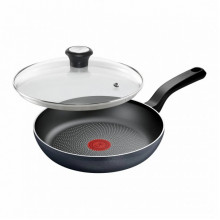 Сковорода з кришкою Tefal So' Light, 24см, алюміній, бакеліт, скло, чорний