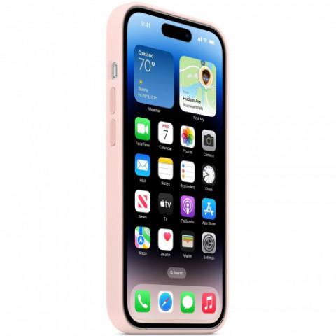 Чохол-накладка Apple Silicone Case with MagSafe для Apple iPhone 14 Pro Max Chalk Pink (MPTT3)