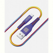 Кабель Luxe Cube Kevlar USB - micro USB (M/M), 1.2 м, райдужний (8886668686259)