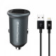 Автомобільний зарядний пристрій ArmorStandart 2xUSB QC3.0 Grey + кабель Lightning (ARM82458)