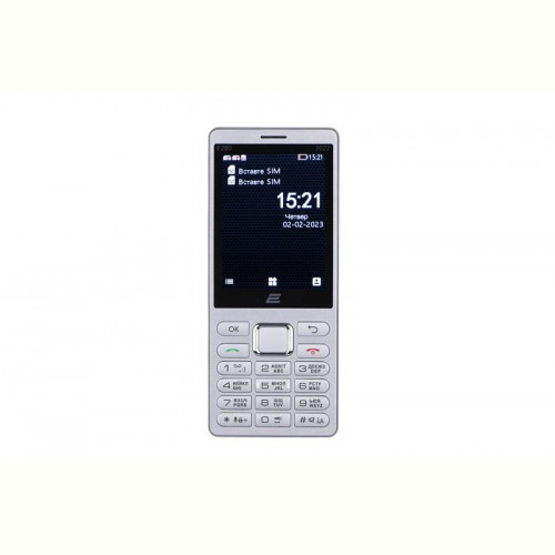 Мобiльний телефон 2E E280 2022 Dual Sim Silver (688130245227)