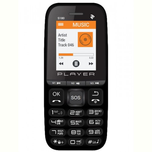 Мобiльний телефон 2E S180 2021 Dual Sim Black (688130243377)