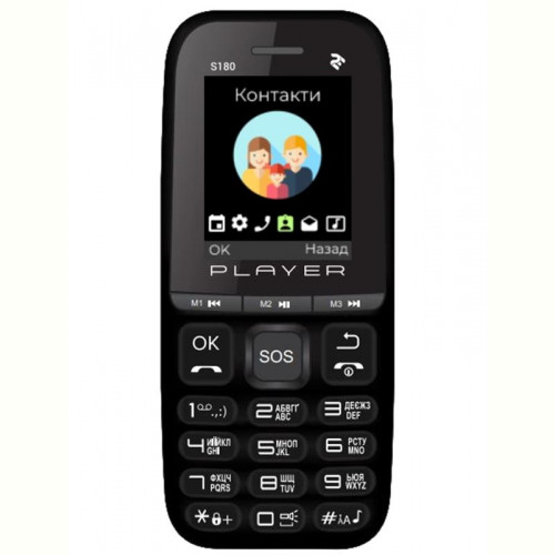 Мобiльний телефон 2E S180 2021 Dual Sim Black (688130243377)