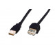 Кабель ASSMANN USB 2.0 (AM/AF) 5.0m,чорний
