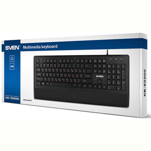 Клавіатура Sven KB-E5500 Ukr Black USB