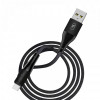 Кабель SkyDolphin S49T LED Aluminium Alloy USB - Type-C 1м, Black (USB-000569)