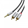 Кабель Cabletime AUX 3.5 mm M - 2xRCA M, 1.8 m, Black (CF13K)