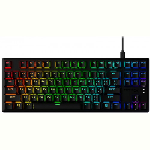 Клавіатура HyperX Alloy Origins Core PBT Aqua RGB Black (639N9AA)