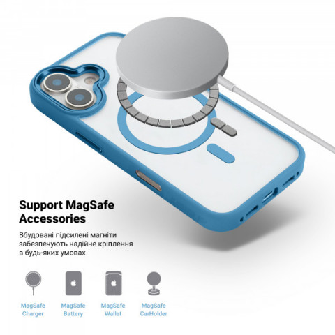 Чохол ArmorStandart Unit MagSafe для Apple iPhone 16 Sky Blue (ARM78726)
